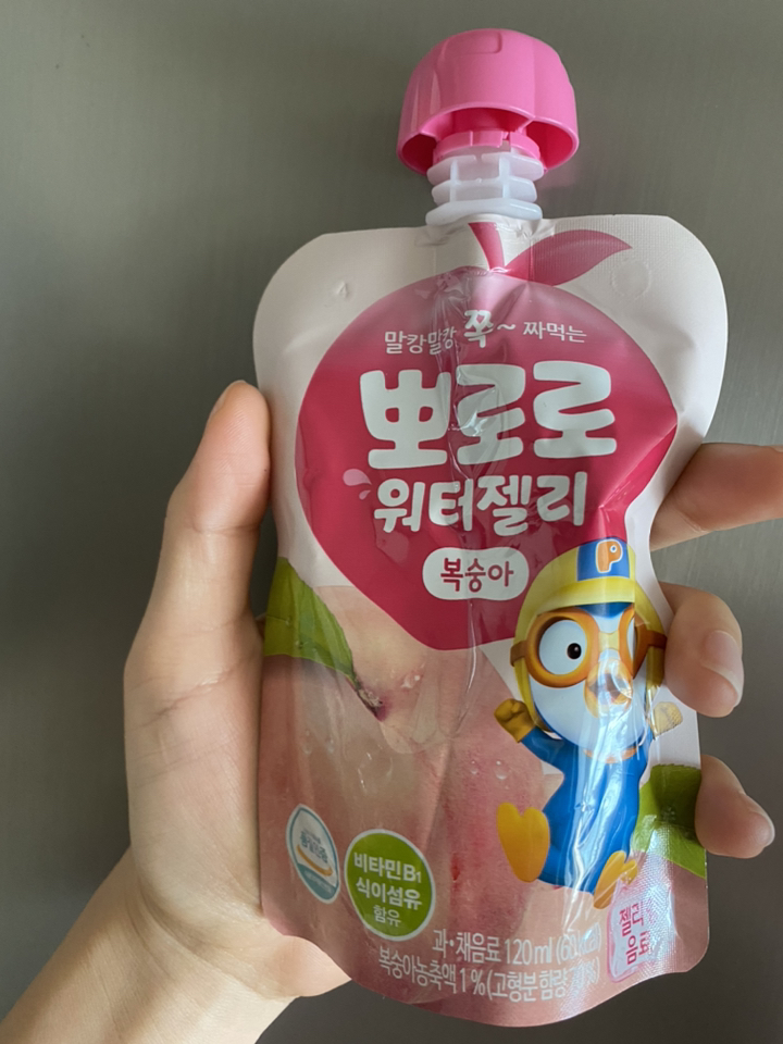 팔도 뽀로로 워터젤리 복숭아 리뷰후기