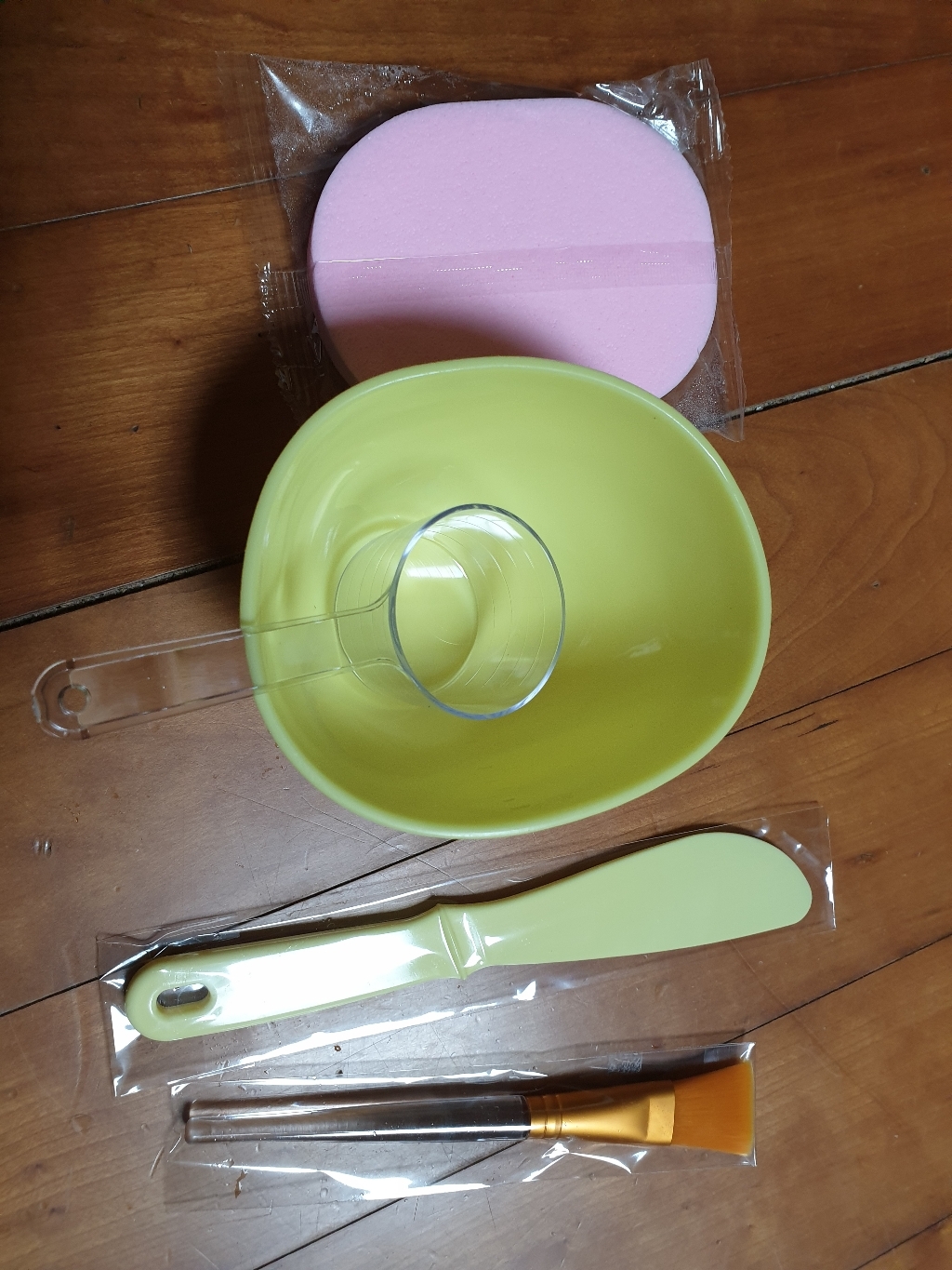 맑을담 도구 5종 고무볼/스파츌라/계량컵/해면/브러쉬