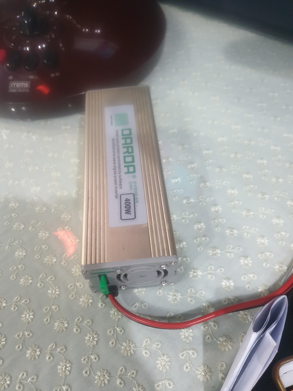 국산 차량용 디지털 인버터 D412 DC12 AC220V 400W {시가잭소켓 연결방식}