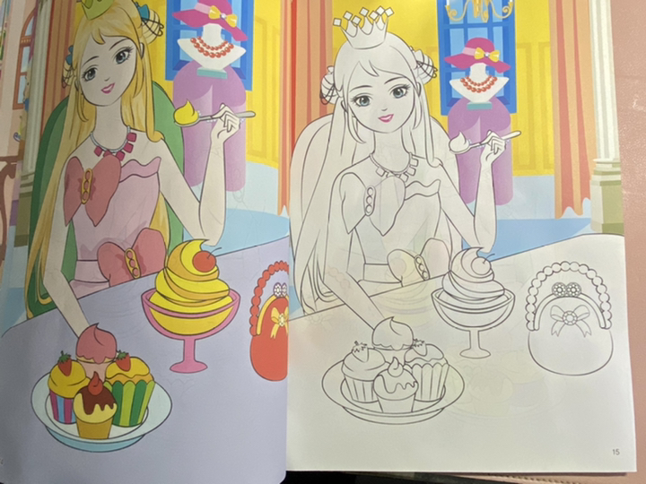 공주 색칠북 드레스편