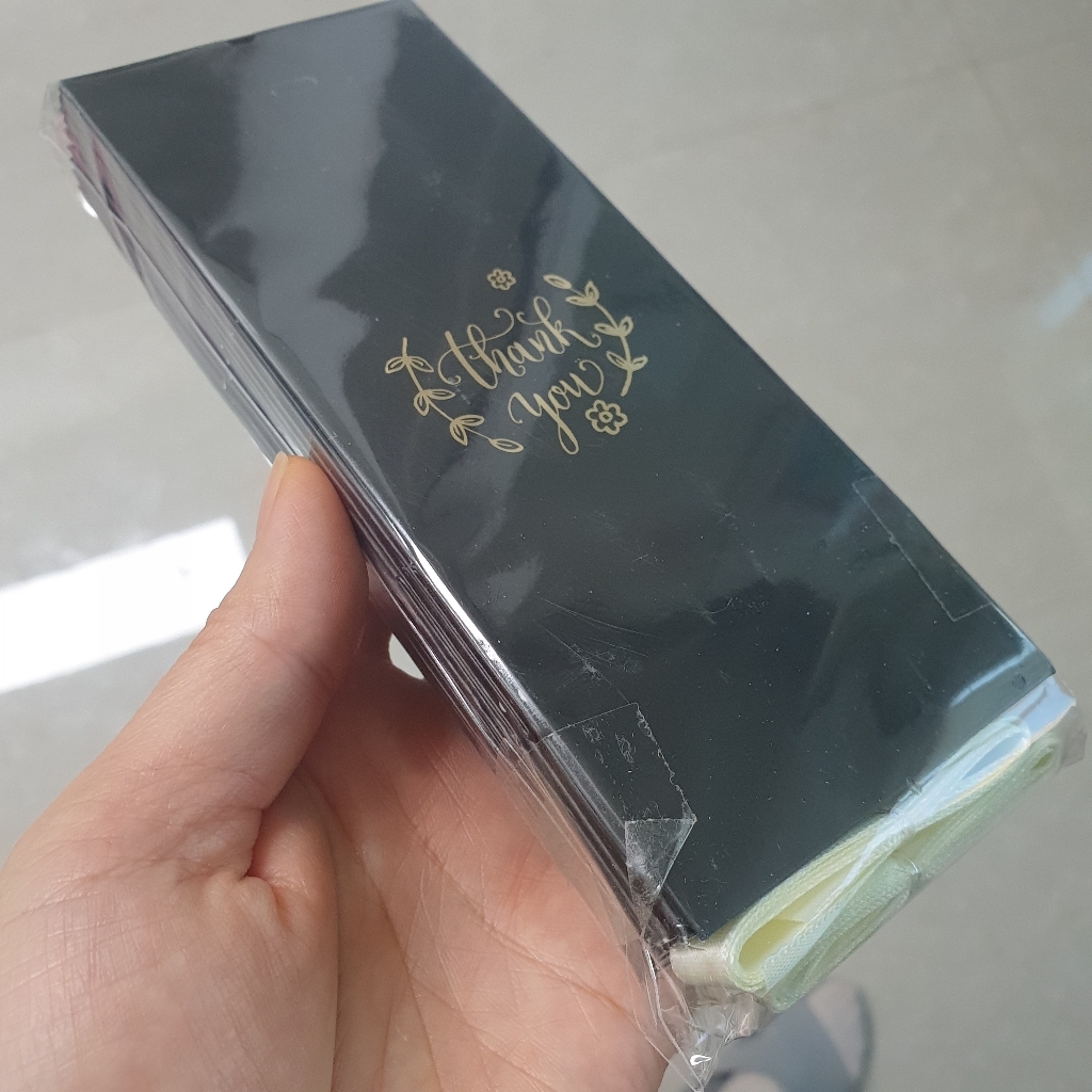 인디케이 금박 별빛 기프트백 리본