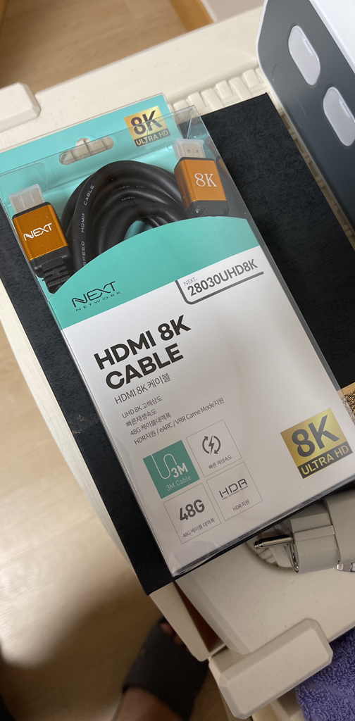 준케이블 HDMI 21버전 8K 60Hz 고급형 모니터케이블 NH 리뷰후기