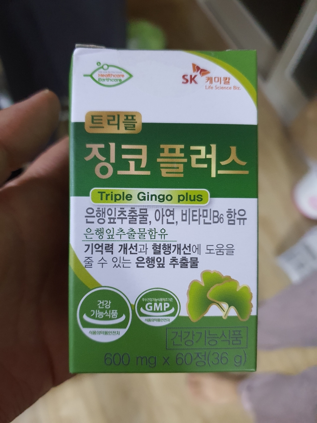 은행잎추출물 징코 플러스 기억력 뇌 혈행 혈액순환 영양제