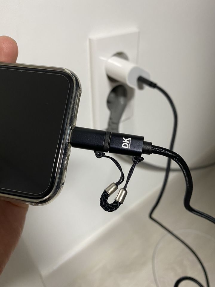 디케이 2 in 1 USB C타입 8핀 피디 고속 충전 케이블