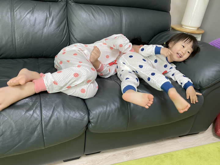메이키즈 아동용 빅도트하트핑크 오가닉 9부 쟈가드 실내복 상하