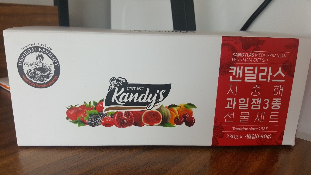 캔딜라스 지중해 과일잼 3종 선물세트 딸기 체리 무화과 1세트