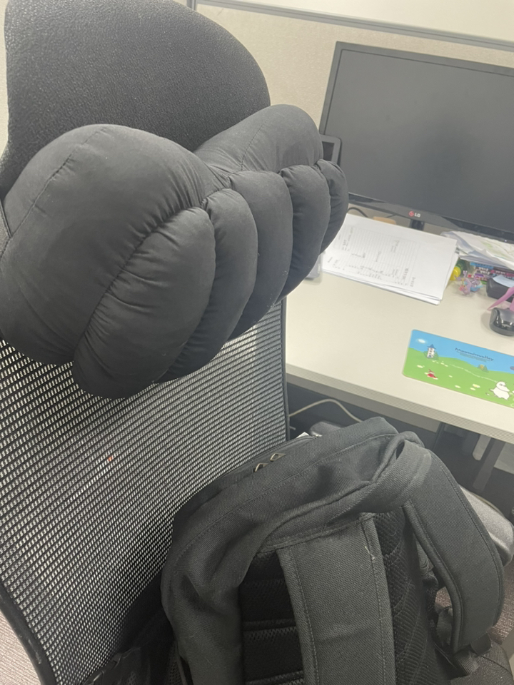 시크릿 더블 브래이드 목쿠션
