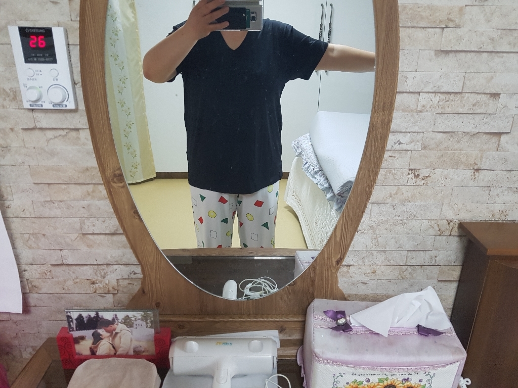 마른파이브 빅사이즈 브이넥 모달 반팔 티셔츠