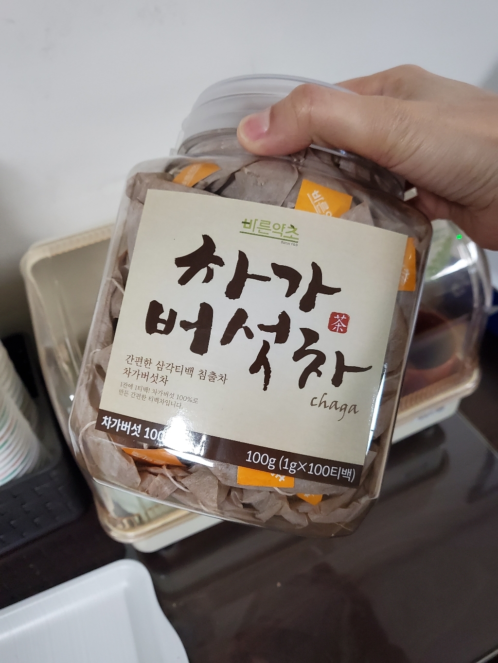 바른약초 차가버섯차 삼각티백