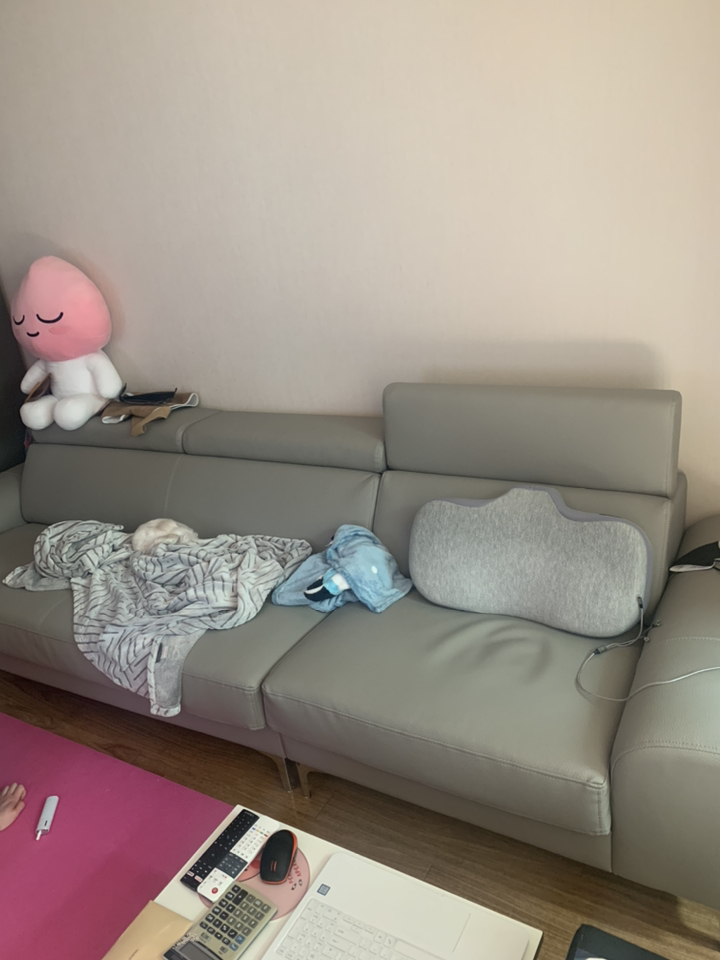 조은가구 미러링 가죽 헤드레스트 4인용소파
