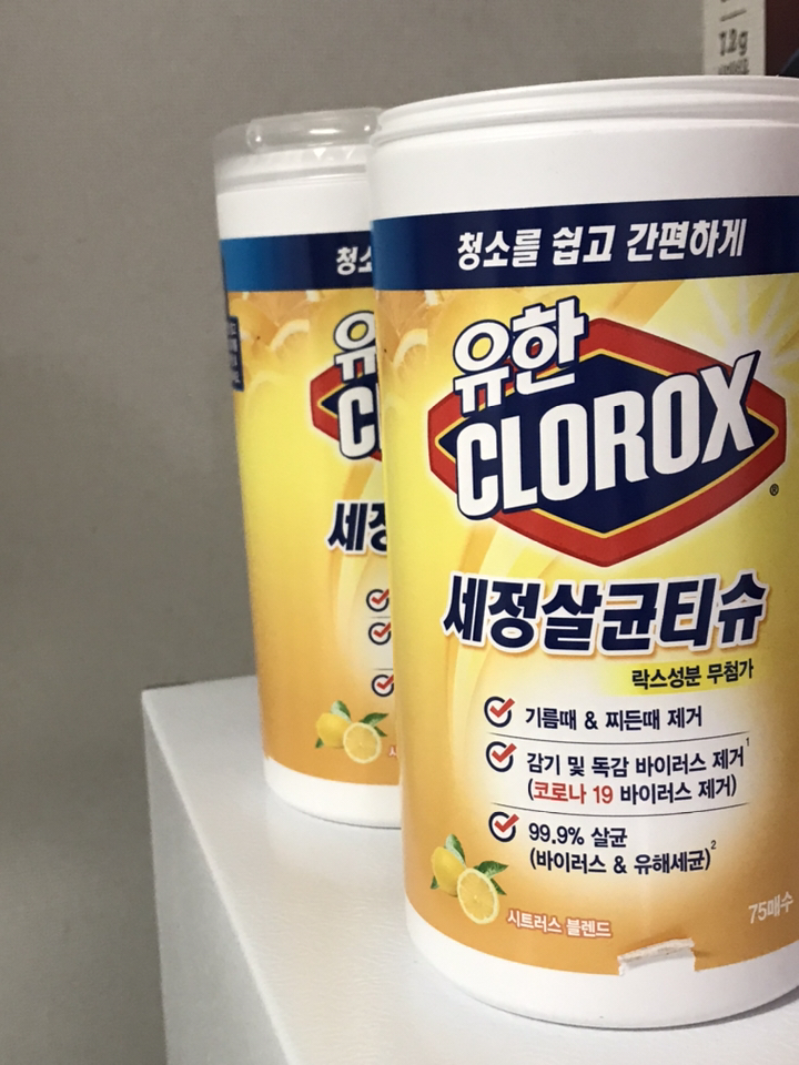 유한크로락스 세정살균티슈 시트러스 블렌드 75매