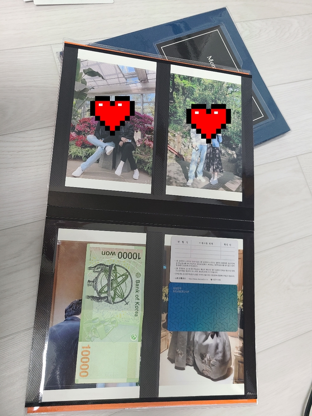 모멘트 접착식 흑지 포토앨범 비비드