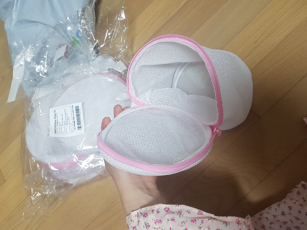 리빙다 크린 세로 원통형 세탁망 핑크 1616