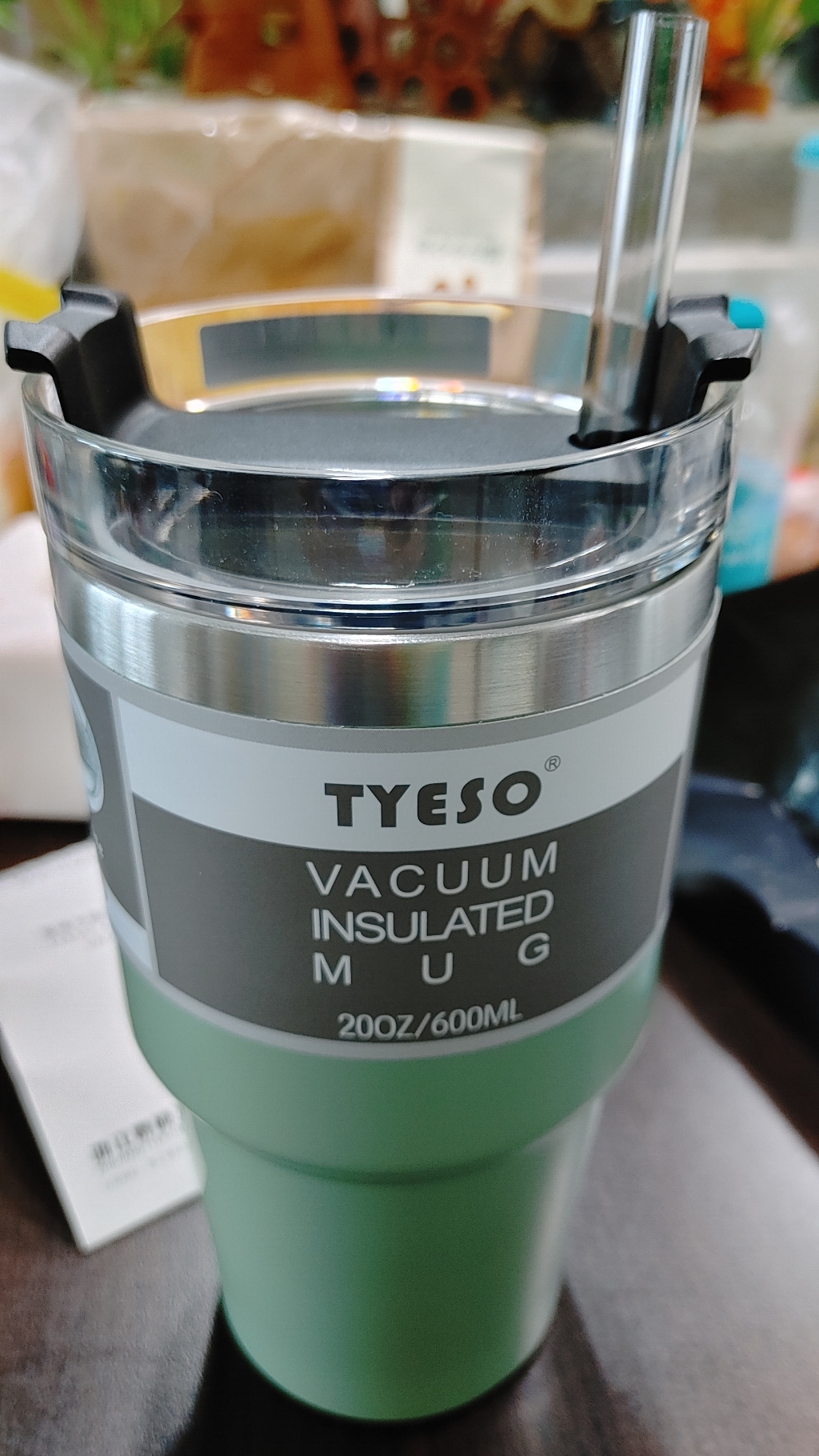 TYESO 진공단열 대용량 빨대 텀블러