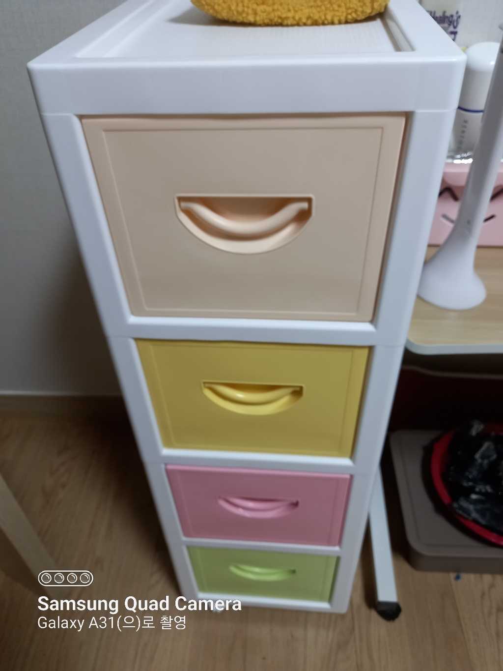 훼미리산업 코디 칼라투명슬림 4단 서랍장 리뷰후기