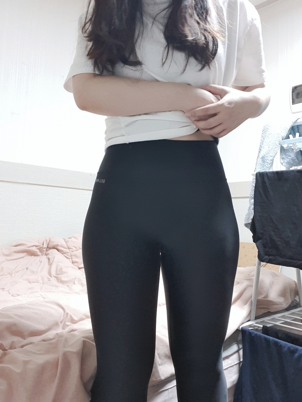 벨라니즈 여성용 에어 제로 핏 8부 요가 레깅스
