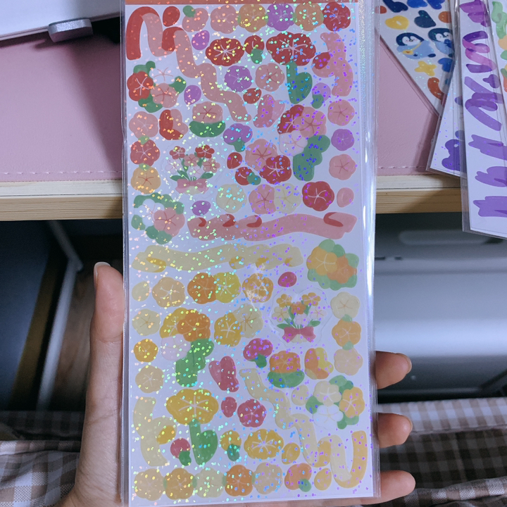 다꾸 폴꾸 씰스티커 홀로그램 씰 다이어리꾸미기