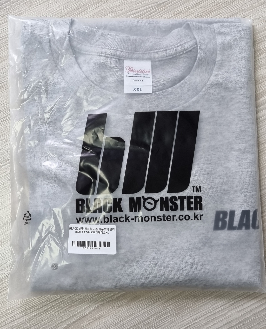 블랙몬스터핏 BLACK 라운드 오버핏 반팔 티셔츠 면티 리뷰후기