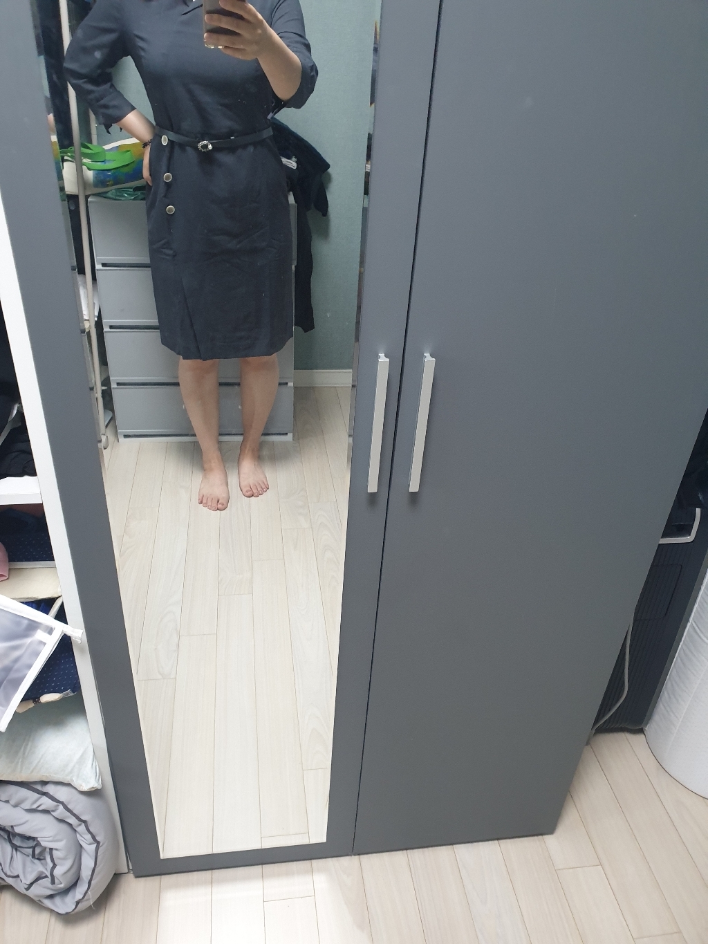 올리비아로렌 셔츠 카라 랩원피스 VOCOAW3311
