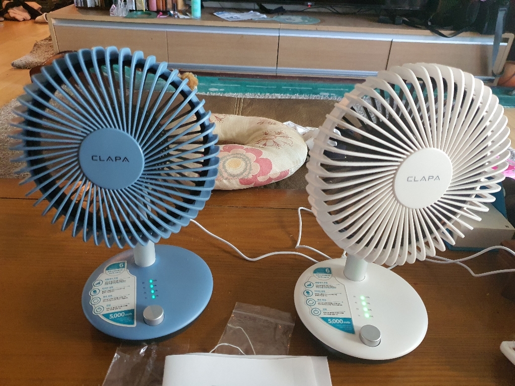 클래파 회전형 무선 탁상겸용 휴대용 선풍기