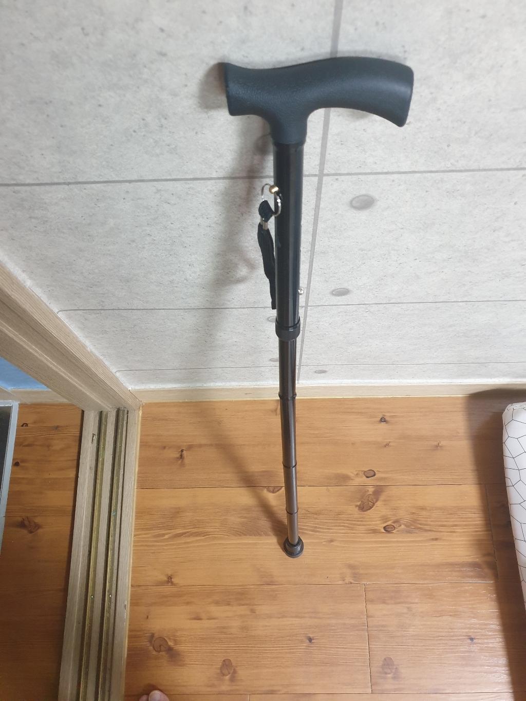 스파램 안정적인 2줄 4단 접이식 어르신 효도지팡이 리뷰후기