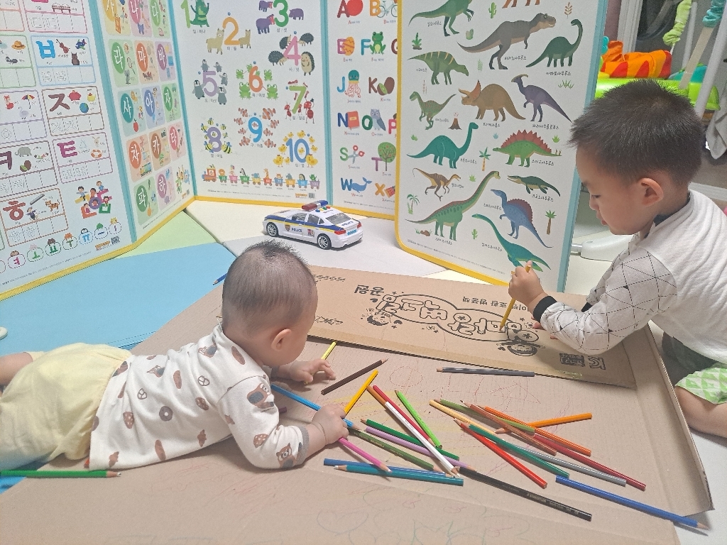 엄마랑 벽그림 병풍 6장 양면
