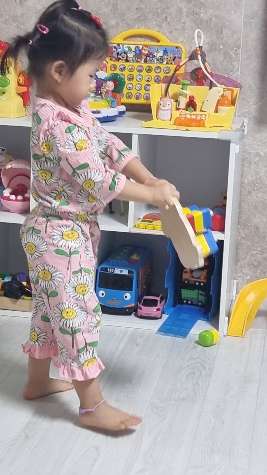 보보 아동용 스마일 플라워 오가닉 7부내의