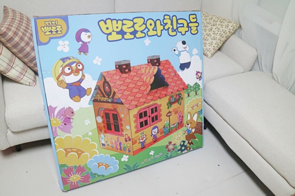아이의집 뽀로로와 친구들 리뉴얼 테마 양면 컬러링 버전 DIY 리뷰후기