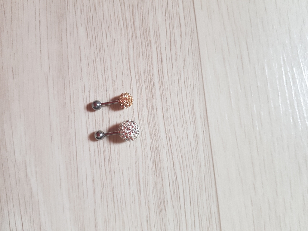 [핑팝] 큐빅볼 유리알 피어싱 4size 22coor 리뷰후기