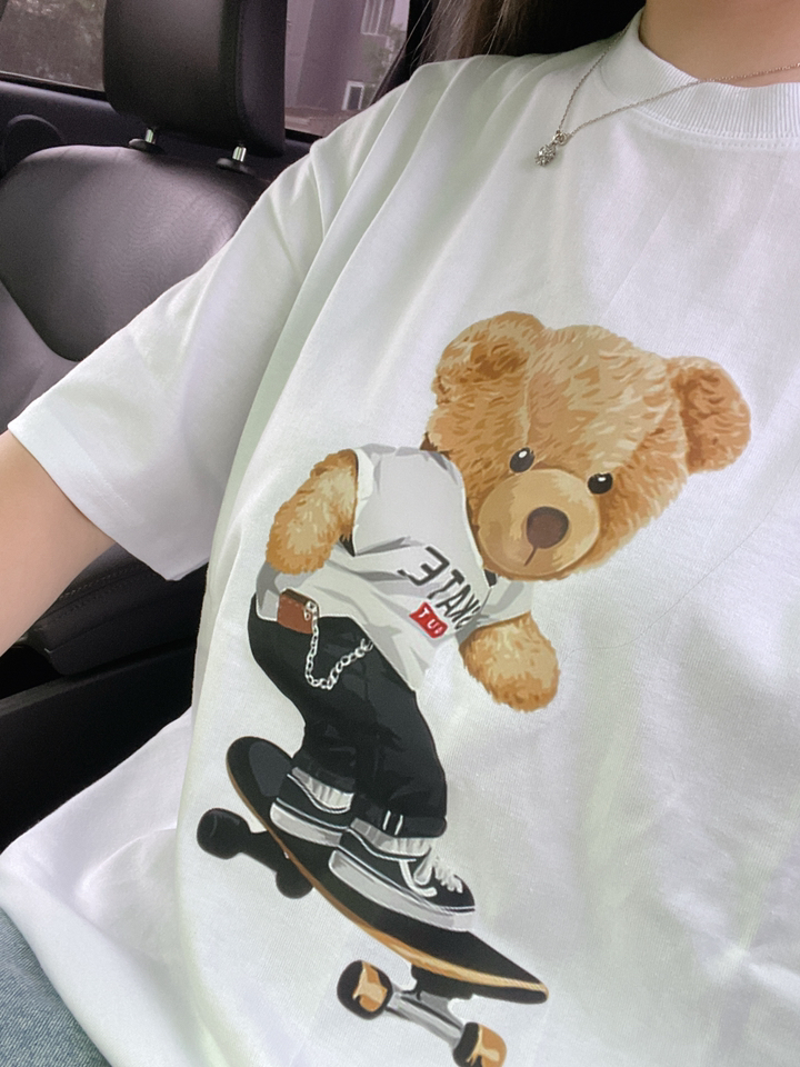 오티디 프리미엄 오버핏 16수 보드베어 반팔 티셔츠 리뷰후기