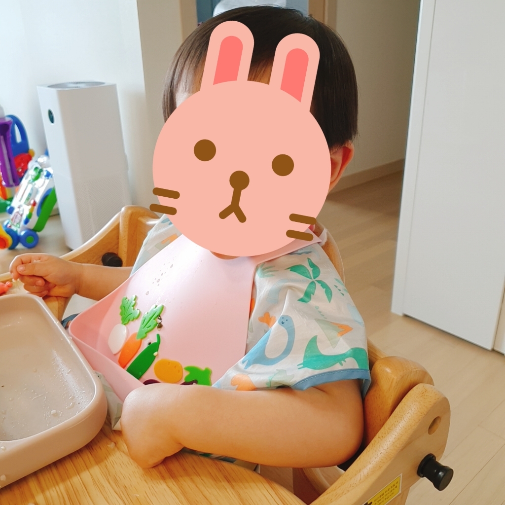 범킨스 쥬니어빕 방수 반팔 턱받이