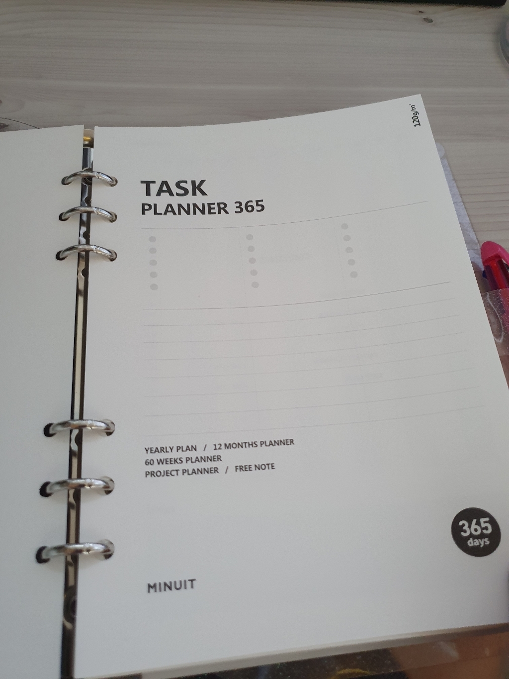 미뉴잇 태스크 플래너 365 속지