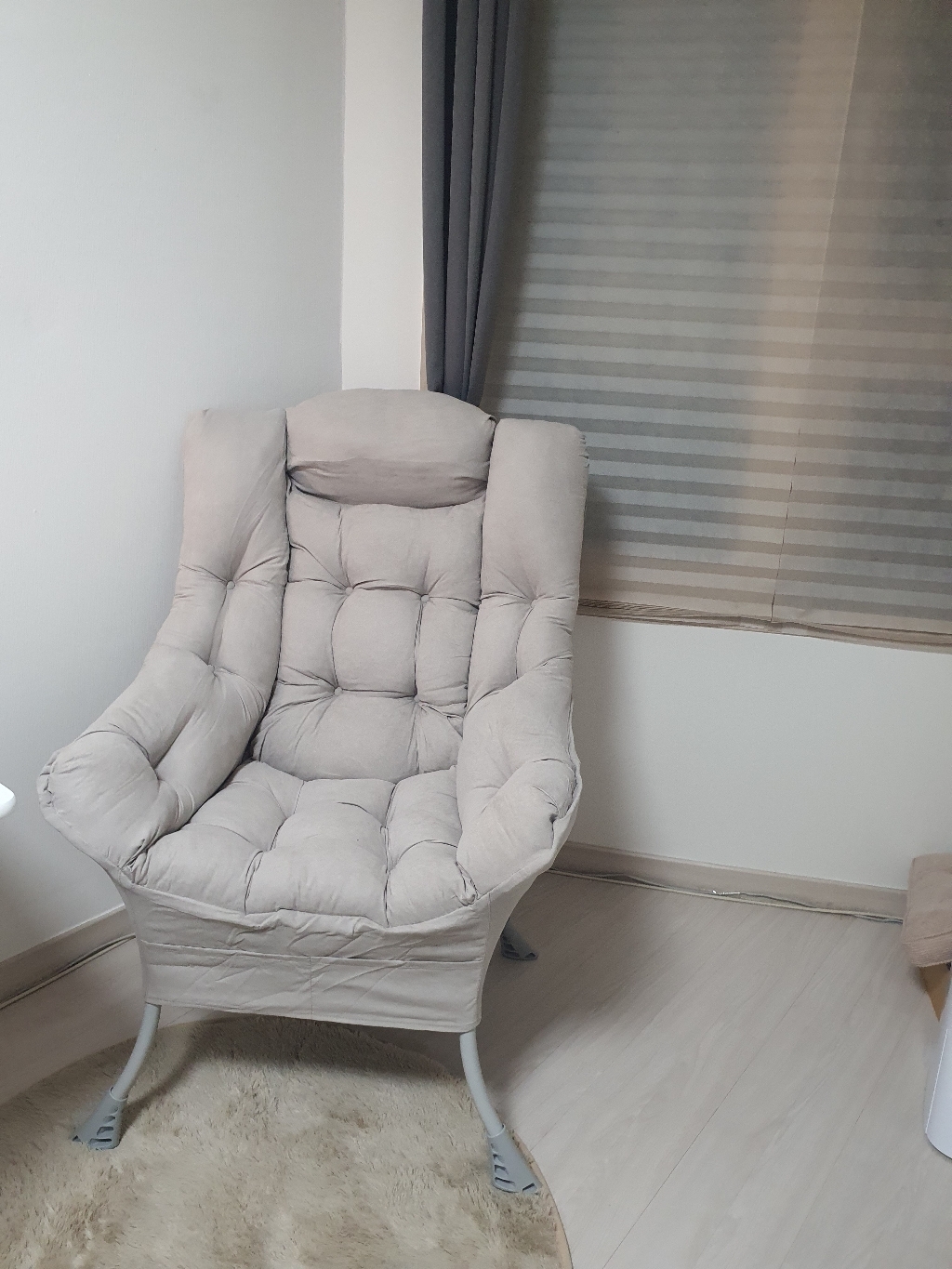 캠프밸리 릴렉스 밀란 패브릭 1인용 쿠션 체어