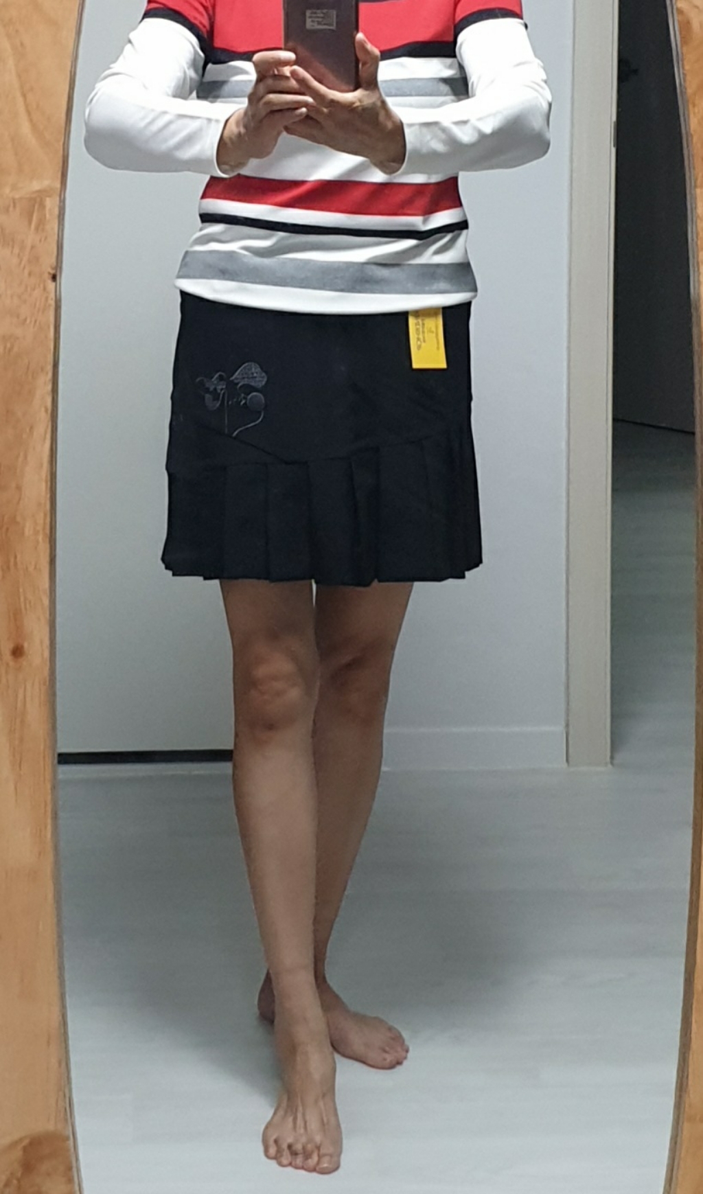 YD YF-52 전체 주름 자수 여성스러운 치마 바지 플리츠 랩 스커트 여성 골프 웨어 큐롯 캐쥬얼 단체복 빅사이즈 여성골프웨어 리뷰후기