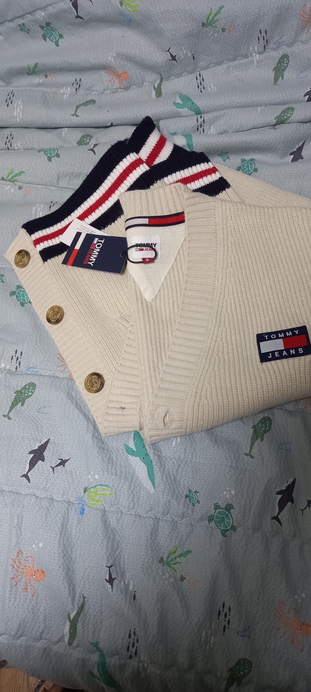 TOMMY JEANS 타미진 여성용 니트 가디건 160 리뷰후기