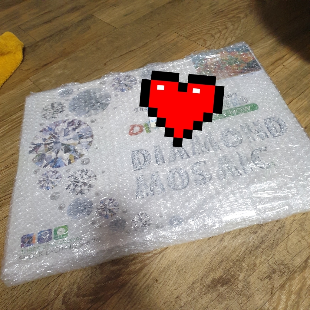 리빙듀오 DIY 명화 해바라기 비즈 큐빅 보석십자수세트 캔버스형 중형 50x40