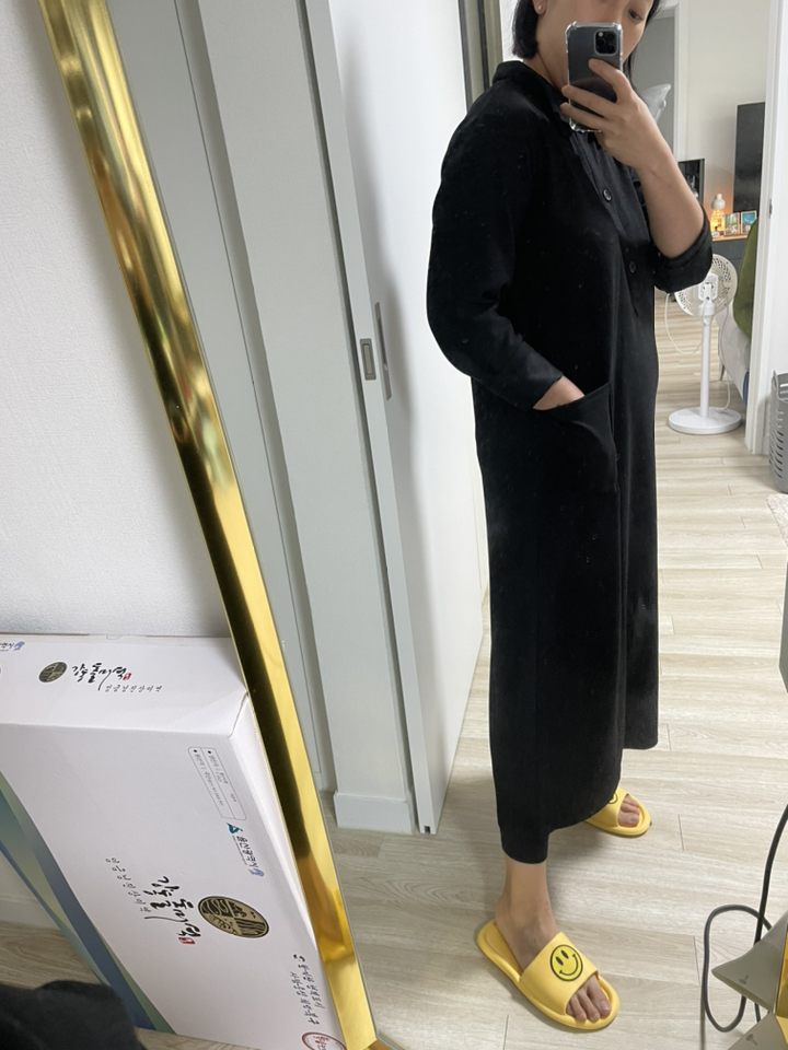 보리맘 카라 단추 빅사이즈 가을 수유 임산부 원피스 a434