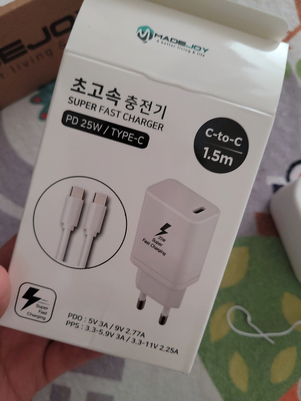 메이드조이 초고속충전기 PD 30 PPS 휴대폰 핸드폰 고속충전기 C to C 케이블포함 리뷰후기