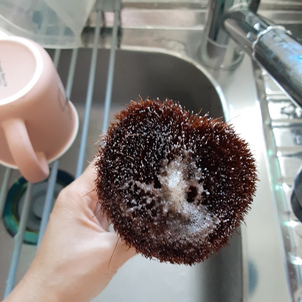 천연 코코넛 수세미 브러쉬 설거지 주방용 냄비 후라이팬 에어프라이어 세척 청소 리뷰후기