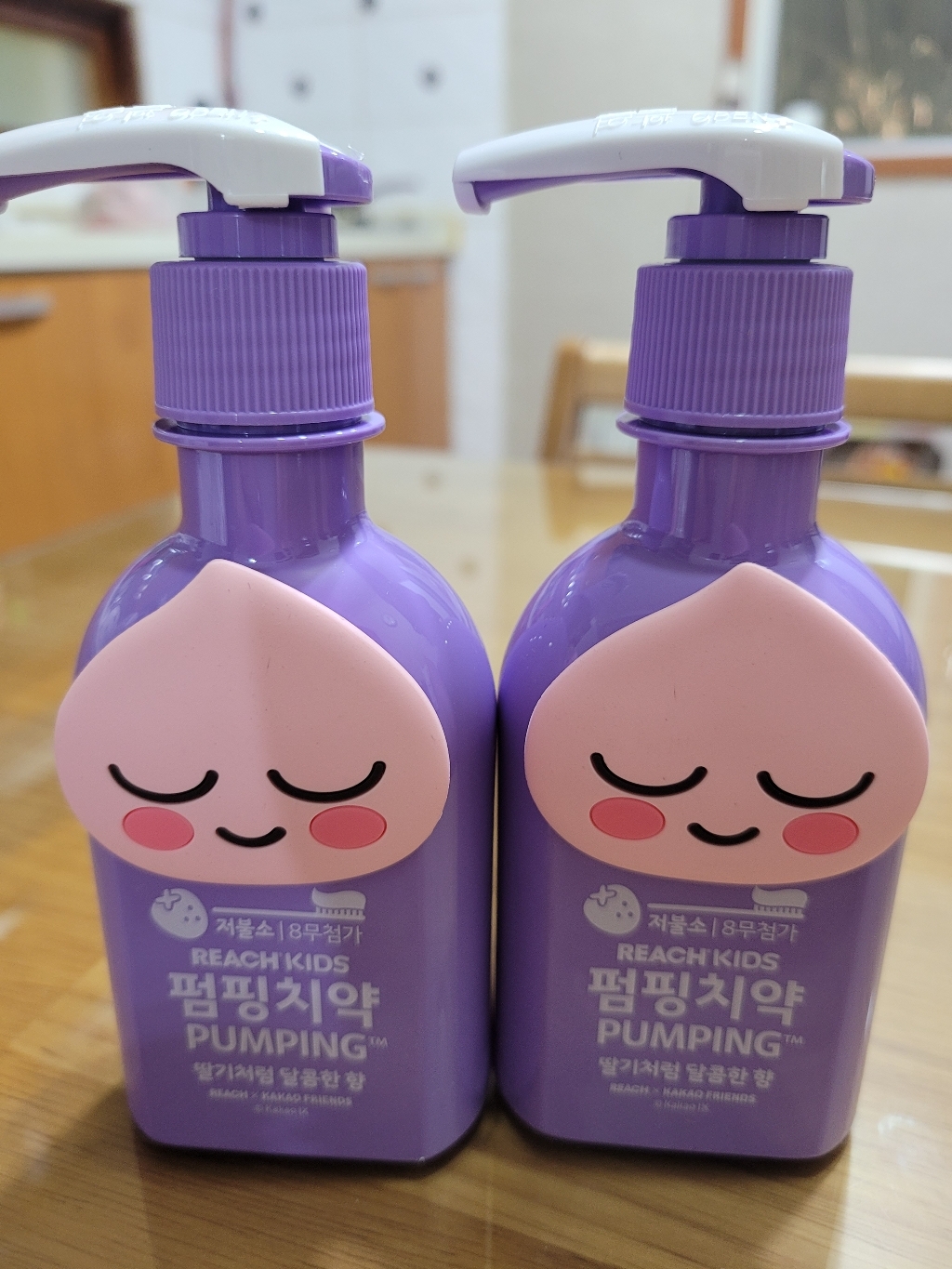 리치 키즈 피규어 펌핑치약 어피치 딸기맛x2개 리뷰후기