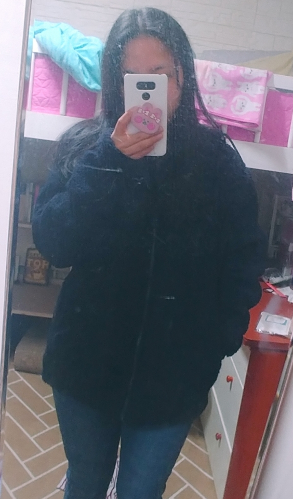 이그잼플 기모안감 도톰 덤블후리스 뽀글이자켓 오버핏 후드집업 자켓