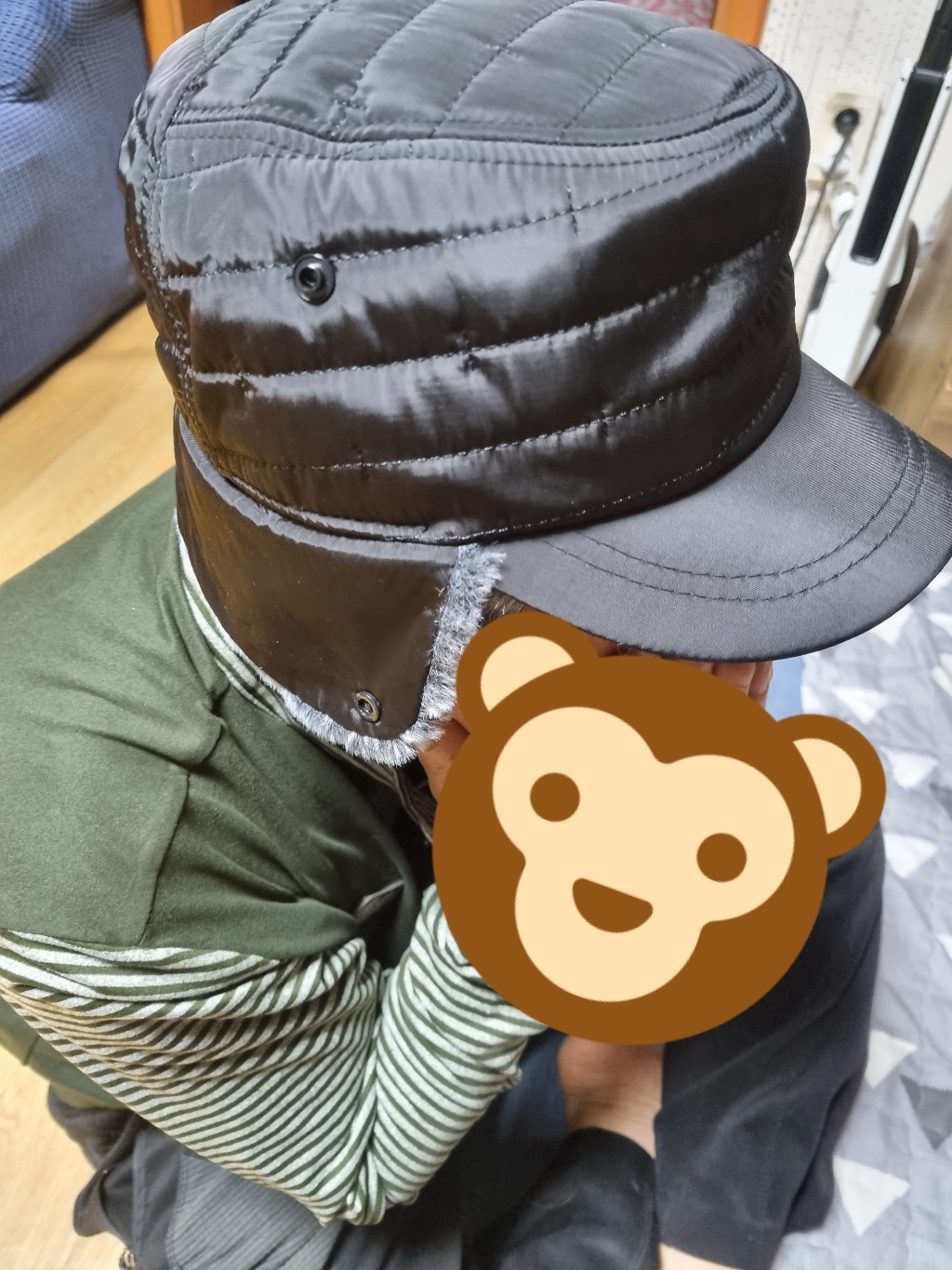 라파클럽 남성 패딩 방한모자 겨울모자 귀달이모자