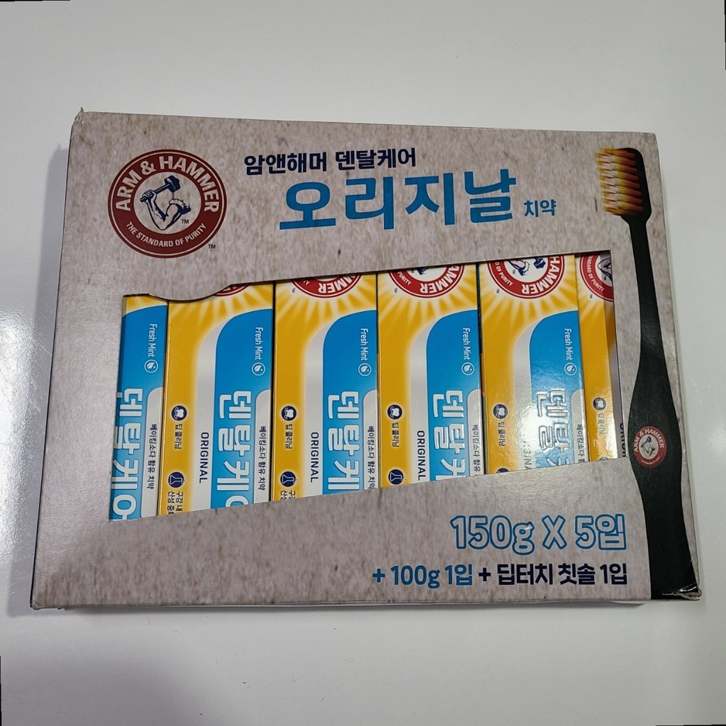 암앤해머 덴탈케어 오리지날 베이킹소다 치약 딥터치 칫솔 랜덤발송