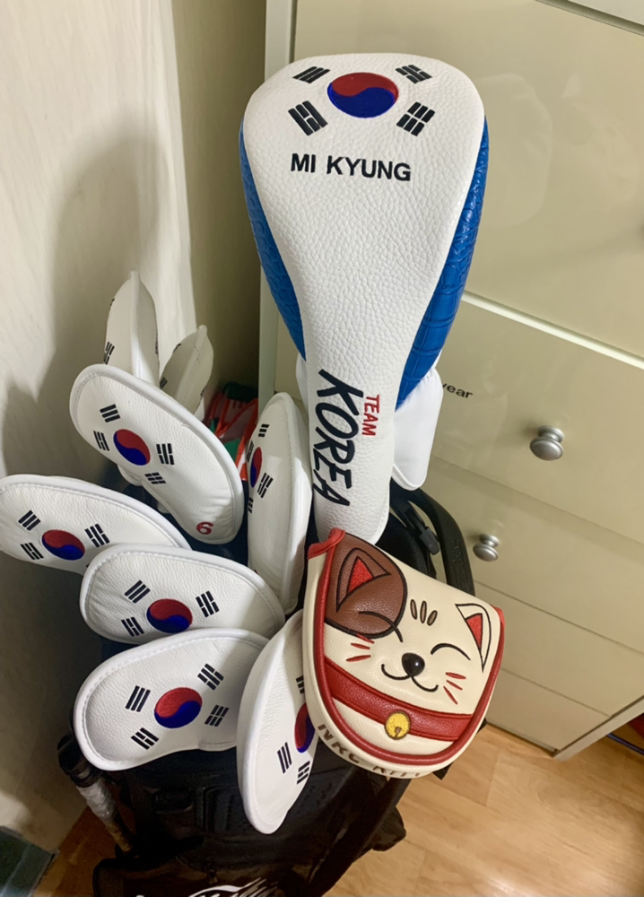 R 대한민국 골프 국가대표 공식 아이언 커버 화이트