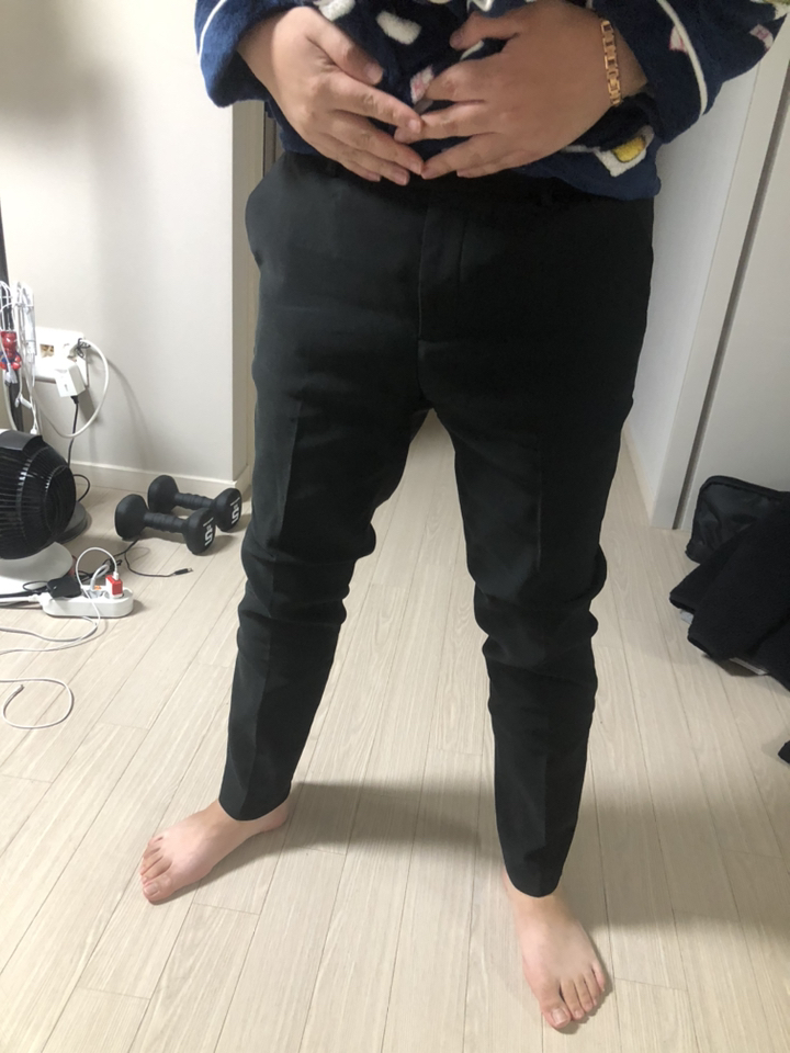 씨쏘 남성용 히든밴딩 스판 슬림 기모슬랙스