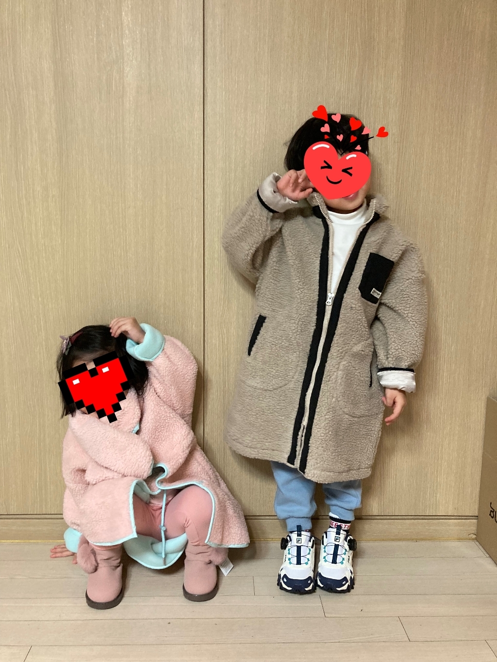 아동용 롱롱 뽀글 아우터