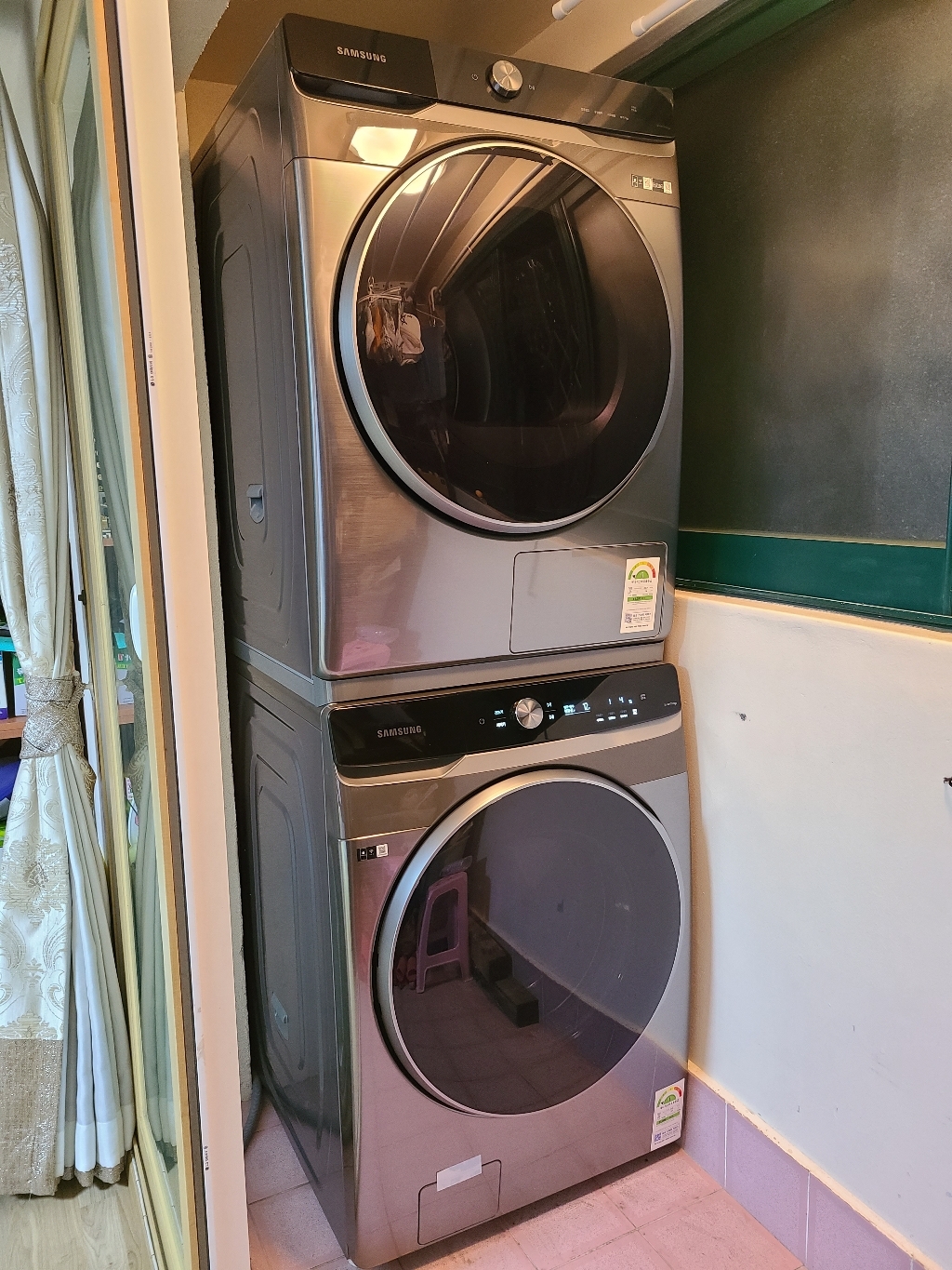 삼성전자 그랑데AI 드럼세탁기 WF23T9500KP 건조기 DV16T9720SP 직렬설치 패키지 방문설치 리뷰후기