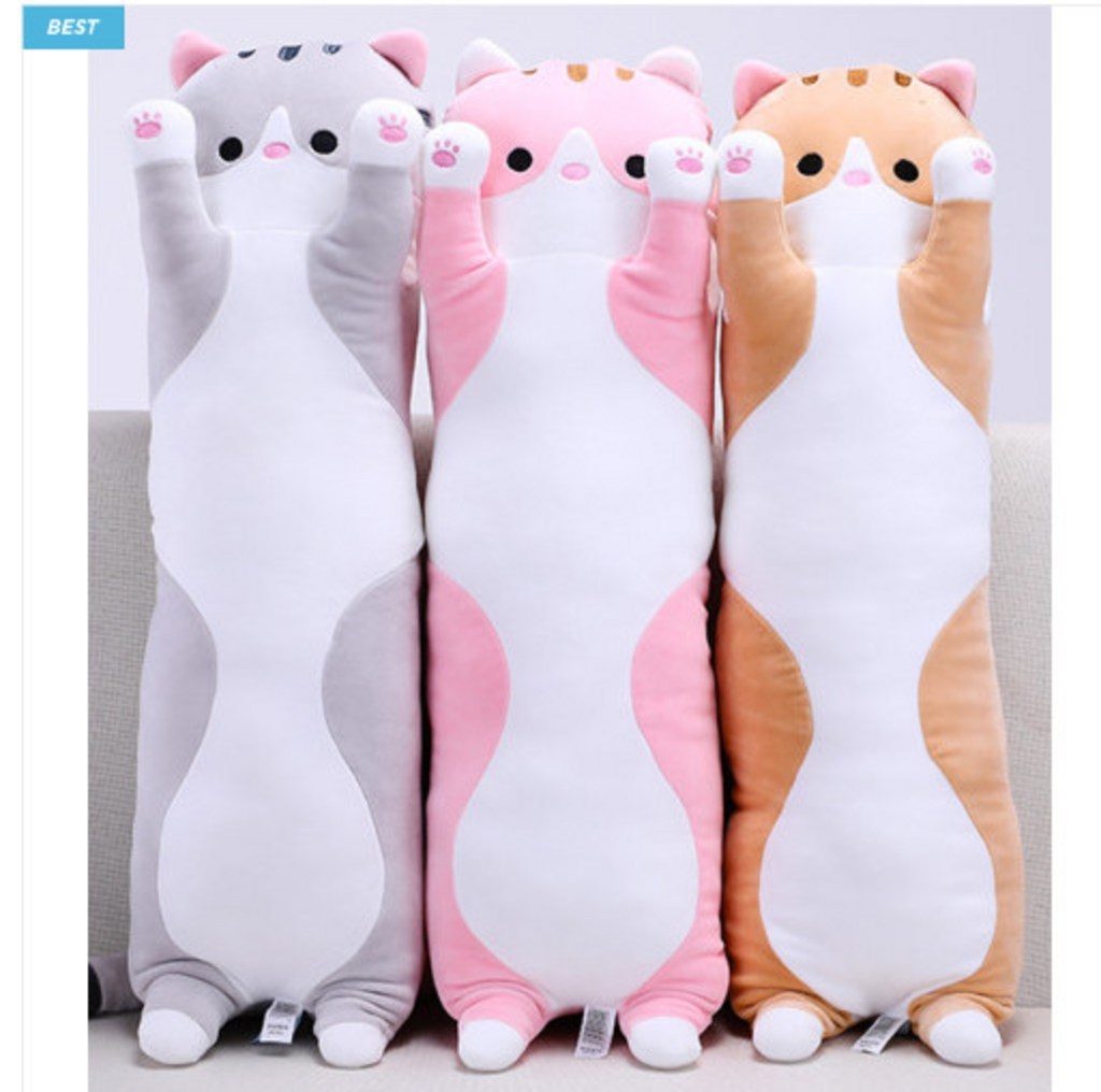 풍선대통령 모찌 고양이 바디필로우 안고자는인형 브라운 그레이 핑크 수면 쿠션 베개 소형 대형 전사이즈 리뷰후기