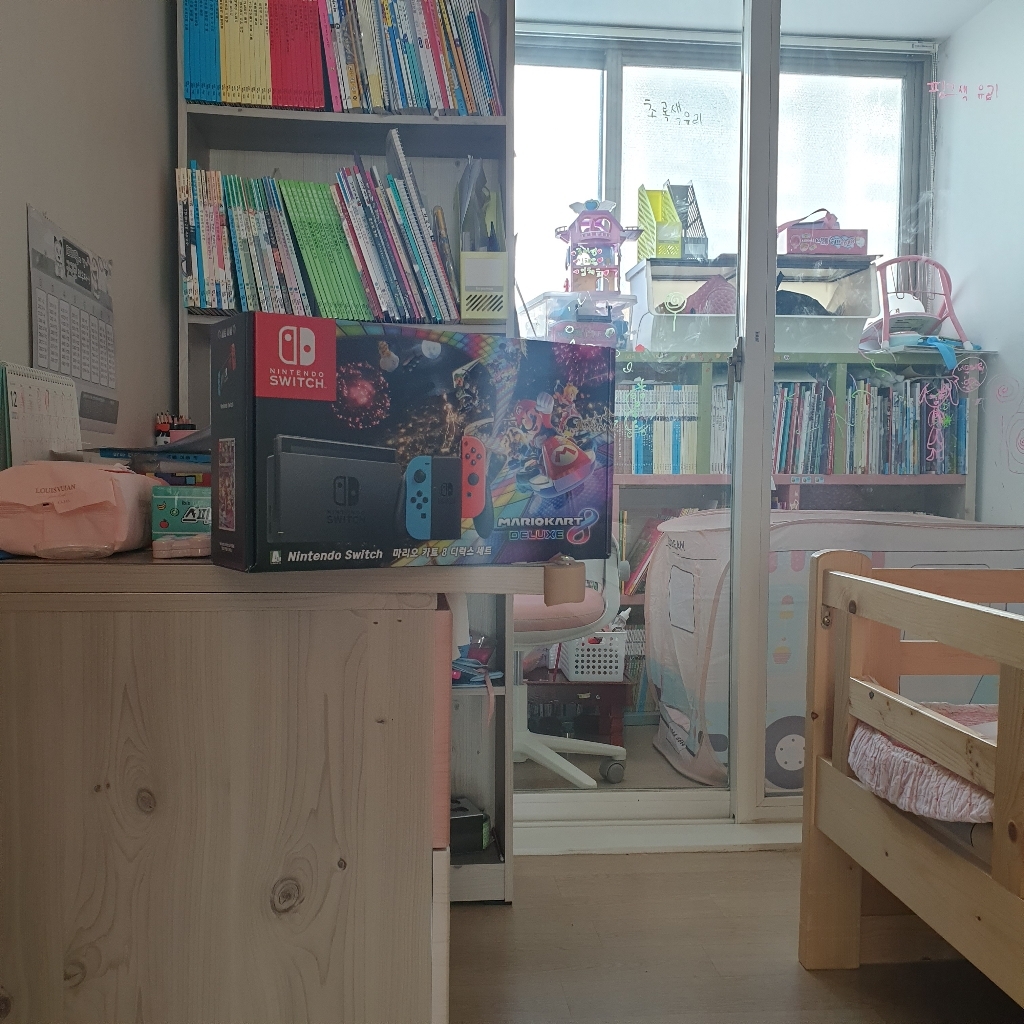 [닌텐도] SWITCH 닌텐도 스위치 본체 마리오 카트 8디럭스  전용 휠 리뷰후기