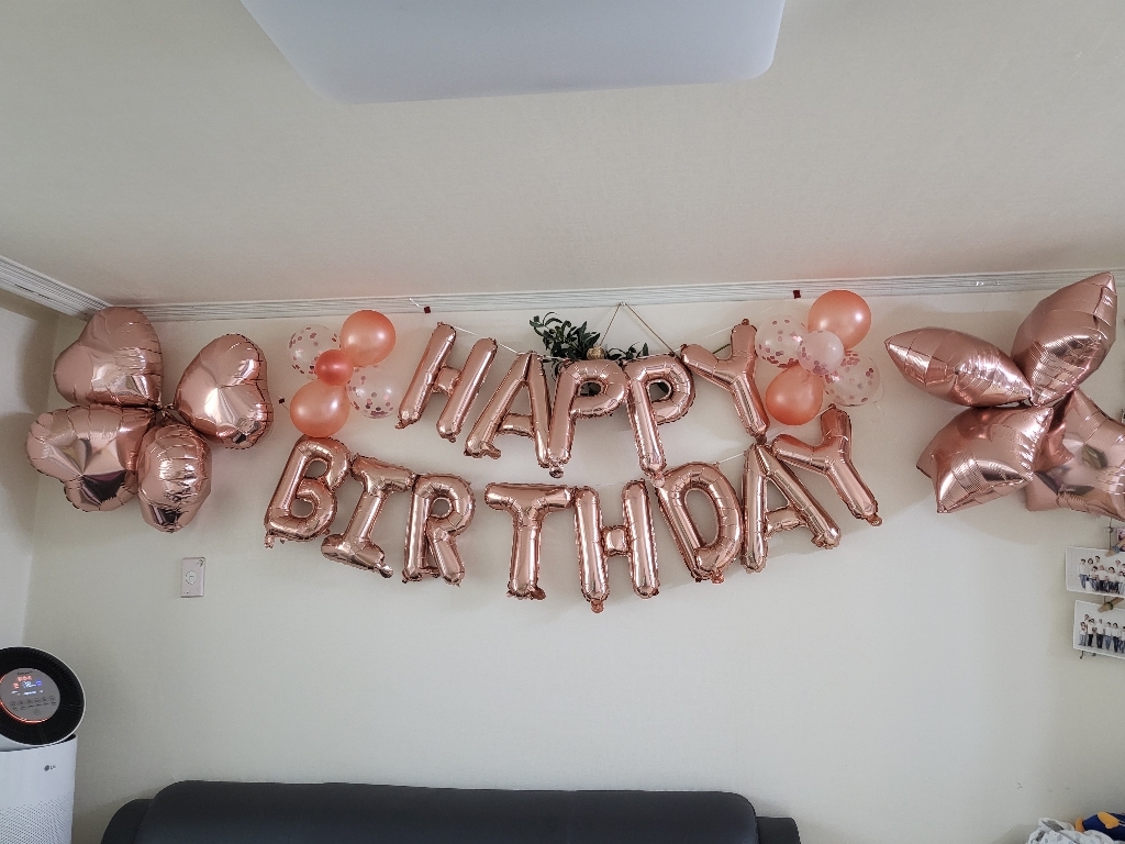 라이프그래피 생일풍선 가랜드 컨페티